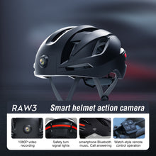 Load image into Gallery viewer, RAW3 Smart Helmet: Your All - in - One Cycling Companion with 1080P Recording and Safety Features