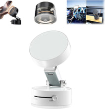 Load image into Gallery viewer, Foldable Magnetic Vacuum Phone Holder, 360° Electric Suction Car Mount, Double-Sided Swivel Stand for Car, Mirror, Gym, Kitchen, Hands-Free Portable Phone Holder (Wihte)