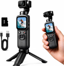 Load image into Gallery viewer, Pocket Vlogging Camera for YouTube, Handheld Gimbal Blogging Cam | 330° Rotating Lens & Face Tracking, 4k Video & 75mp Photos, Wifi Sharing & Webcam Function, 1.72" Touch Screen for Beginner