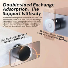 Load image into Gallery viewer, Foldable Magnetic Vacuum Phone Holder, 360° Electric Suction Car Mount, Double-Sided Swivel Stand for Car, Mirror, Gym, Kitchen, Hands-Free Portable Phone Holder (Wihte)