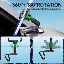 Load image into Gallery viewer, Phone Mount for Car Dashboard, 360 Degree Rotation Universal Cell Phone Holder for Car Clip Mount Stand Suitable for 4 to 7" Smartphones (Standard Black)