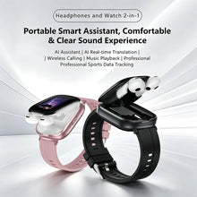 Load image into Gallery viewer, AI Translation Smart Watch With TWS Earbuds 1.88 Inch Zinc Alloy Bluetooth Call Music Player Fitness Smartwatch For Android IOS