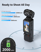Load image into Gallery viewer, Vlogging Camera Mini Camcorder Portable Handheld Video Camera with 180° Rotating Lens Recording for Travel and Daily Moments