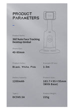 Load image into Gallery viewer, Auto Tracking Phone Holder Auto Face Tracking 360 Rotation Fast Face AI Shooting Selfie Stick Gimbal camera For Live Video