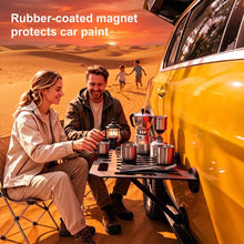 Load image into Gallery viewer, Magnetic MOLLE Panel,Aluminum Ultra‑Light Foldable Car Side Table Paint‑Safe Magnet SUV Camp Gear
