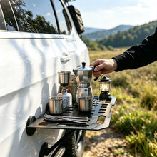 Load image into Gallery viewer, Magnetic Car Side Table Foldable MOLLE Tactical Panel All Metal Vehicle Magnetic Expansion Platform for Offroad Camping Outdoor
