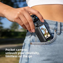 Load image into Gallery viewer, Portable 4K Handheld Vlog Camera Built‑in Gimbal Stabilizer Rotatable Screen Camcorder For Travel Shooting
