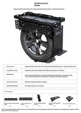 Load image into Gallery viewer, Spare Tire MOLLE Expansion Rack Universal Offroad SUV Rear Wheel Cargo Storage Bracket Overland Camping Tool Mount Platform
