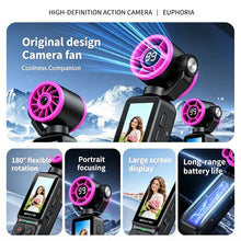 Load image into Gallery viewer, Latest New 1080P Handheld Fan Gimbal Camera, 180° Rotatable HD Vlog Camera with Cooling Fan, 2000mAh Portable Action Cam
