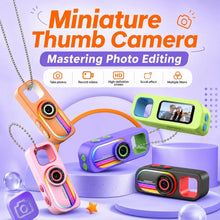 Load image into Gallery viewer, 1080P HD Mini Thumb Camera Rotating RGB Light Portable Keychain Pendant Camera Digital Video Photo Camcorder OTG For Travel
