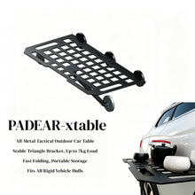 Load image into Gallery viewer, Magnetic MOLLE Panel,Aluminum Ultra‑Light Foldable Car Side Table Paint‑Safe Magnet SUV Camp Gear
