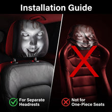 Load image into Gallery viewer, Halloween Ghost Car Headrest Cover Double Sided Stretch Separated Headrest Spooky Prank Auto Interior Decor Party Trick Prop
