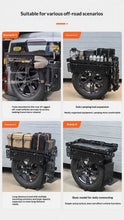 Load image into Gallery viewer, Spare Tire MOLLE Expansion Rack Universal Offroad SUV Rear Wheel Cargo Storage Bracket Overland Camping Tool Mount Platform
