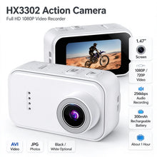Load image into Gallery viewer, Mini 1080P Sports Action Camera 1.47" IPS Screen Portable Video Recorder for Motorcycle Cycling Outdoor Vlogging
