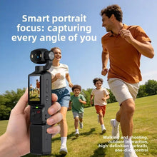Load image into Gallery viewer, Portable 4K Handheld Vlog Camera Built‑in Gimbal Stabilizer Rotatable Screen Camcorder For Travel Shooting
