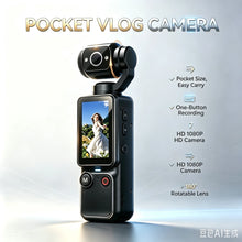 Load image into Gallery viewer, Vlogging Camera Mini Camcorder Portable Handheld Video Camera with 180° Rotating Lens Recording for Travel and Daily Moments
