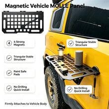 Load image into Gallery viewer, Magnetic Car Side Table Foldable MOLLE Tactical Panel All Metal Vehicle Magnetic Expansion Platform for Offroad Camping Outdoor
