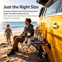 Load image into Gallery viewer, Magnetic MOLLE Panel,Aluminum Ultra‑Light Foldable Car Side Table Paint‑Safe Magnet SUV Camp Gear
